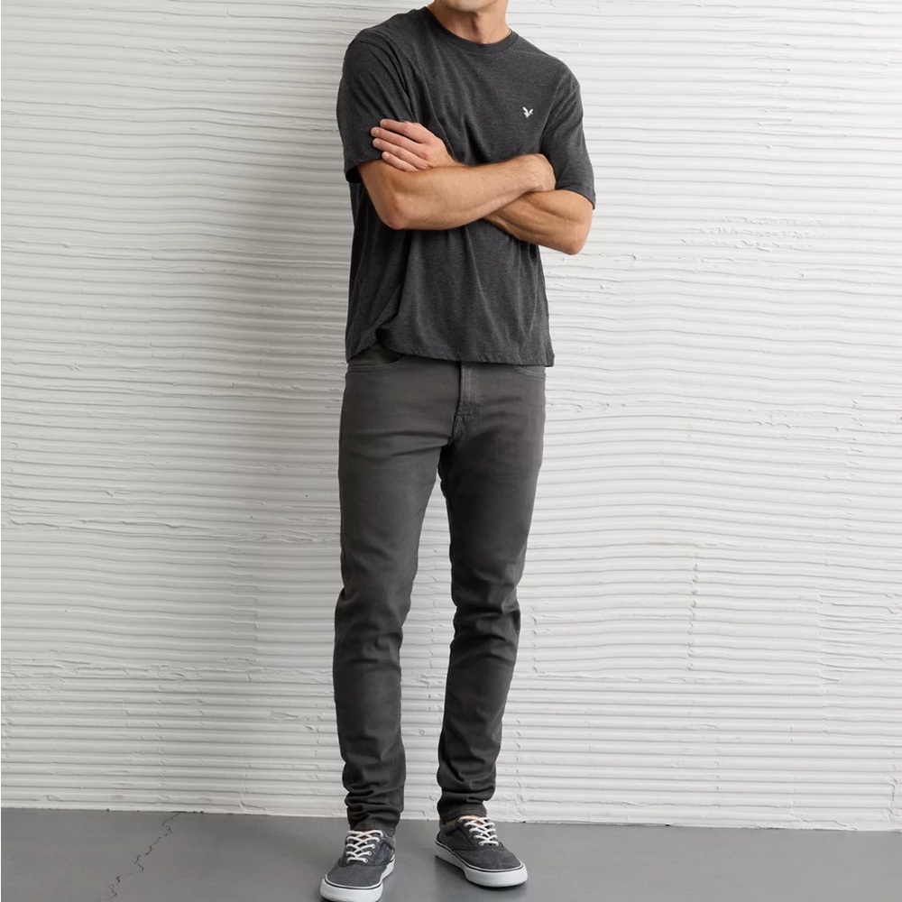 American Eagle Outfitters Airflex Men's Dark Black Skinny Jeans